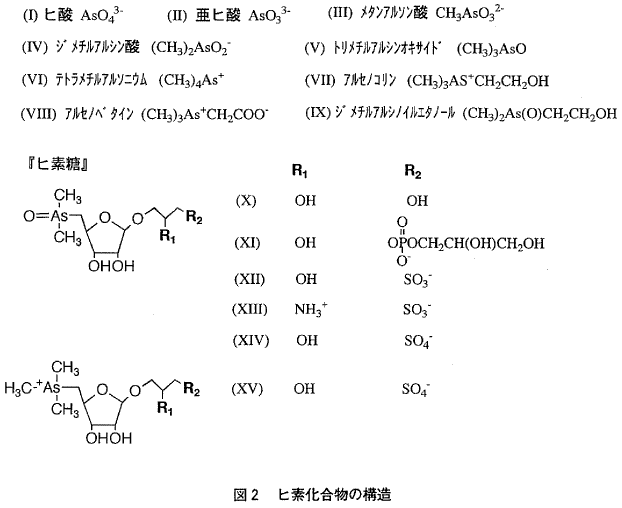 図2  ヒ素化合物の構造